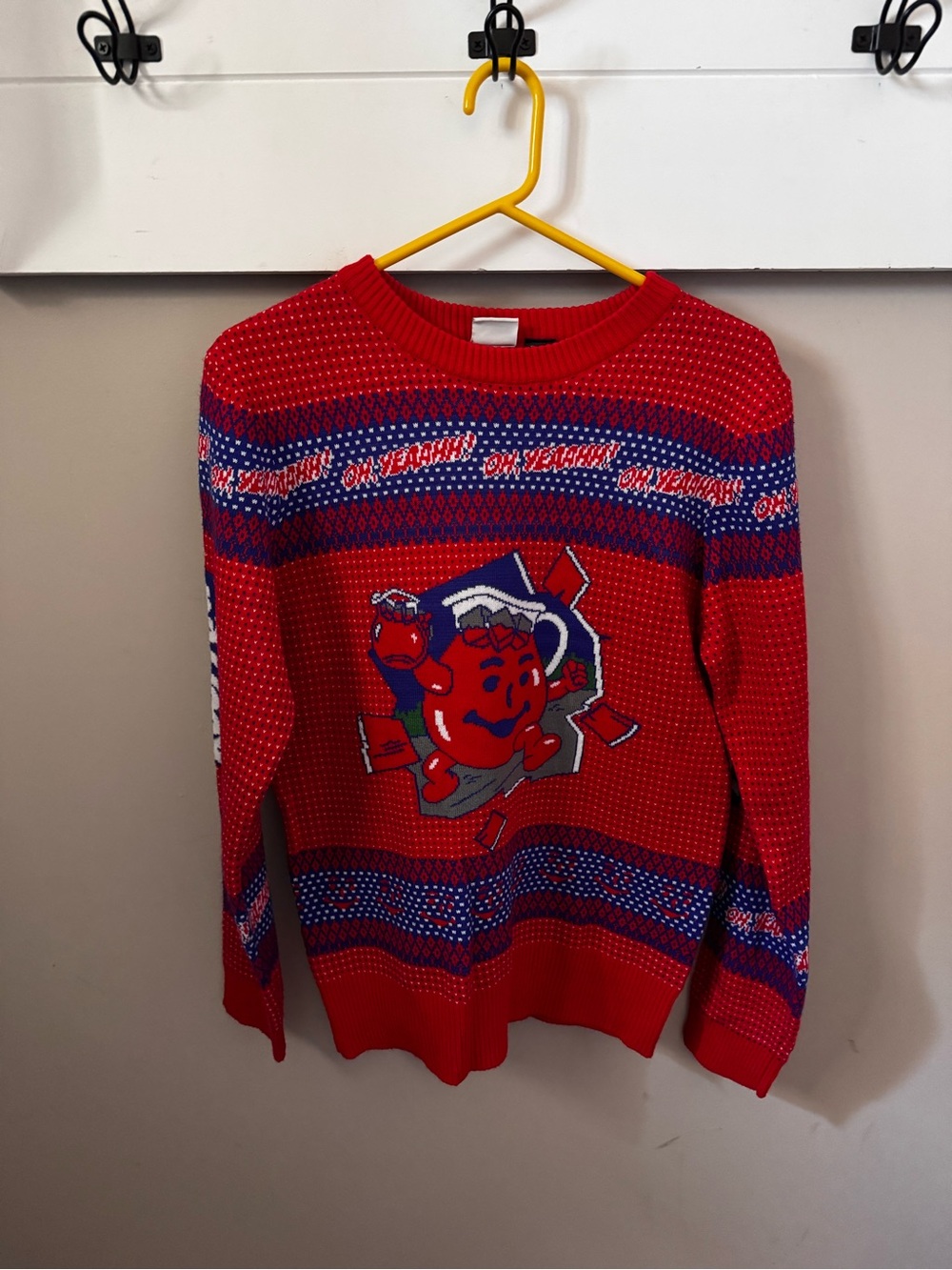 Ugly sweater Red Kool-Aid Man Graphic Crewneck Sweater